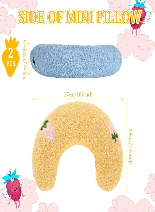 Novabright 2 Pcs Cat Calming Pillow for Indoor Pets Little Pillow for Cats Soft Fluffy Cat Dog Toy C Shaped Pet Neck Pillows Half Donut Cuddler for Kitten Puppy Guinea Pig Chinchilla Anxiety Relief - Image 4